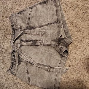 Women's Target Universal Thread Denim Utility Shorts Gray Wash Size 10